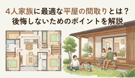 4人家族に最適な平屋の間取りとは？後悔しないためのポイントを解説