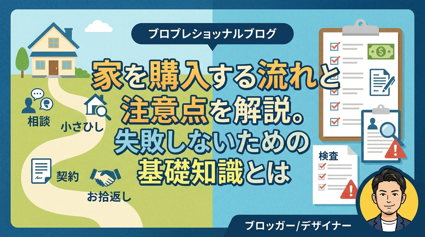 家を購入する流れと注意点を解説。失敗しないための基礎知識とは