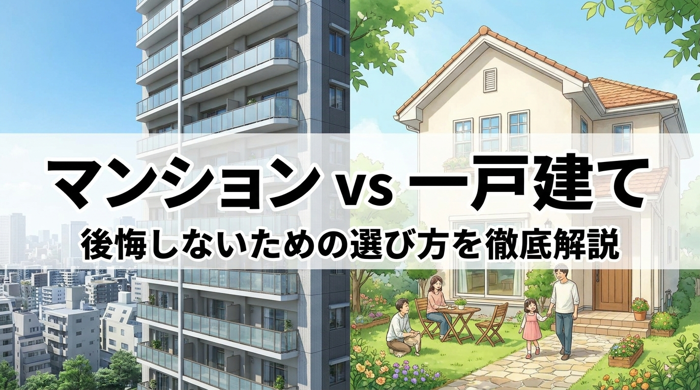 マンションと一戸建て、どちらを選ぶべき？後悔しないための選び方を徹底解説