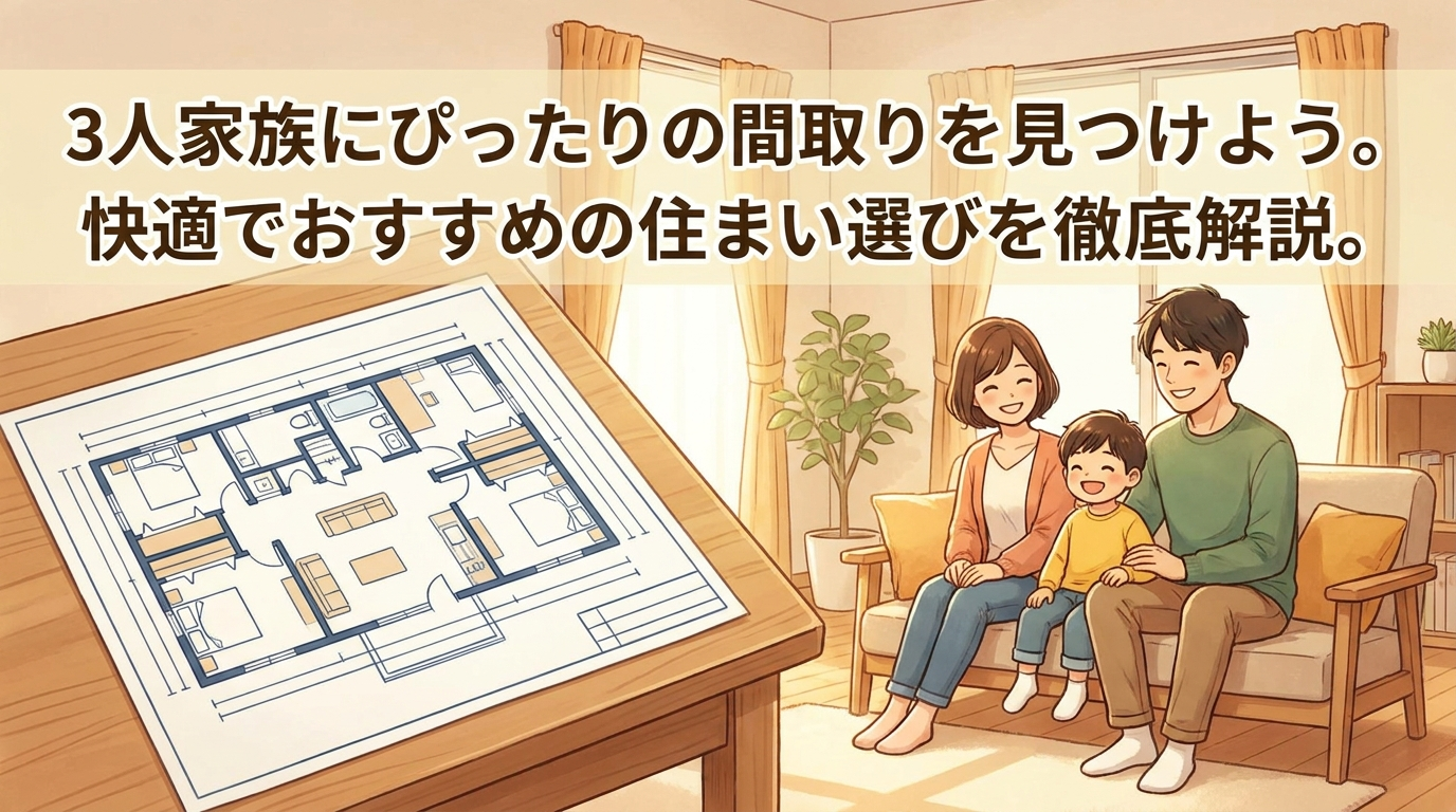 3人家族にぴったりの間取りを見つけよう。快適でおすすめの住まい選びを徹底解説。