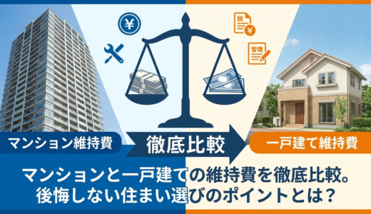 マンションと一戸建ての維持費を徹底比較。後悔しない住まい選びのポイントとは？