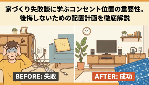 家づくり失敗談に学ぶコンセント位置の重要性。後悔しないための配置計画を徹底解説