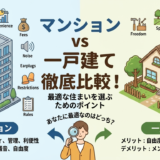 マンションと一戸建てのメリットとデメリットを徹底比較。最適な住まいを選ぶためのポイントを解説。