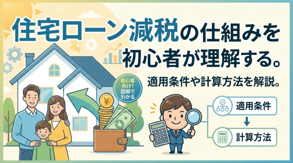住宅ローン減税の仕組みを初心者が理解する。適用条件や計算方法を解説。