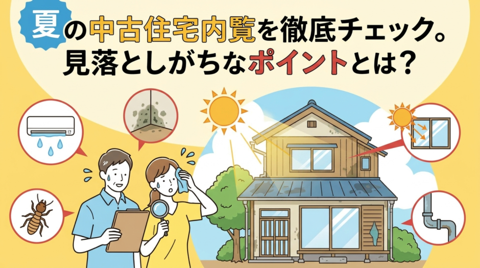 夏の中古住宅内覧を徹底チェック。見落としがちなポイントとは？