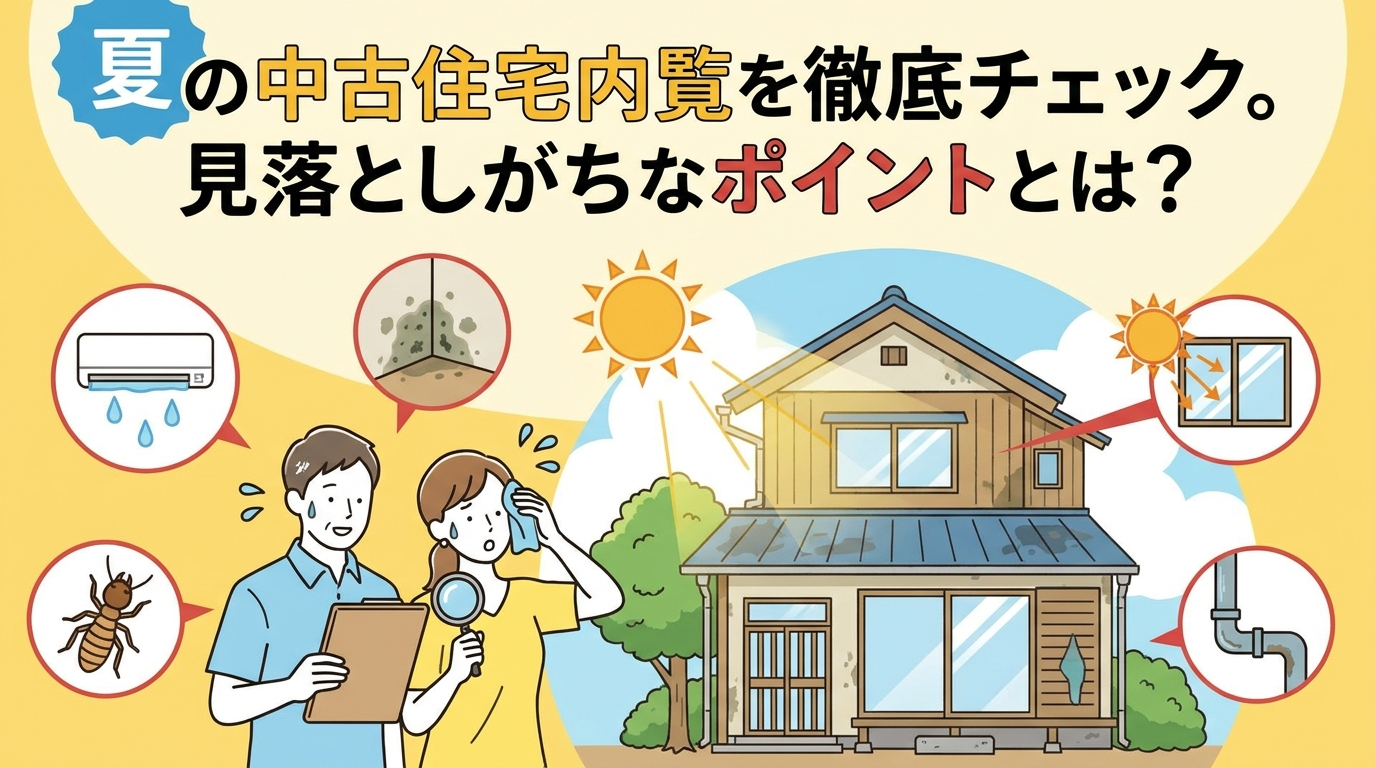 夏の中古住宅内覧を徹底チェック。見落としがちなポイントとは？