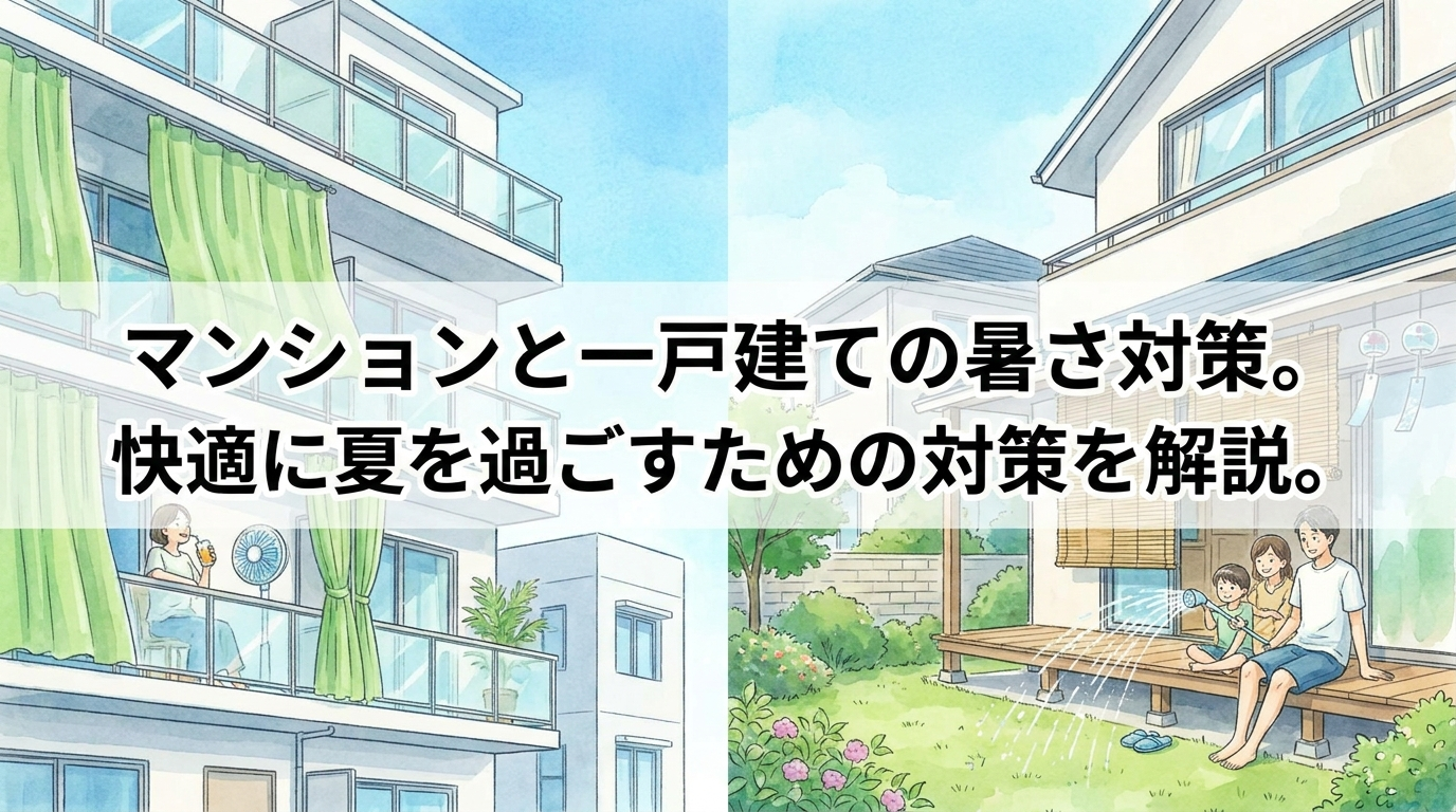 マンションと一戸建ての暑さ対策。快適に夏を過ごすための対策を解説。
