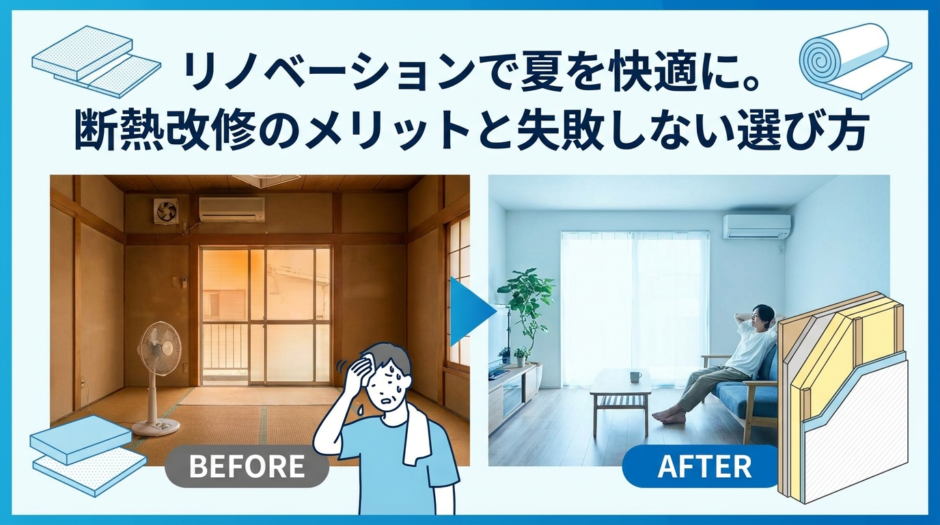 リノベーションで夏を快適に。断熱改修のメリットと失敗しない選び方