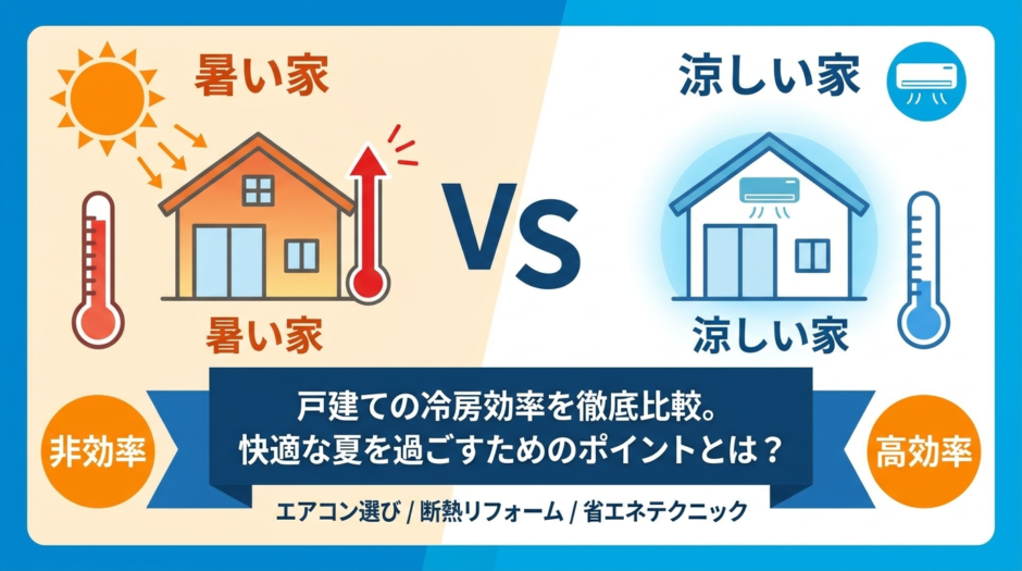 戸建ての冷房効率を徹底比較。快適な夏を過ごすためのポイントとは？