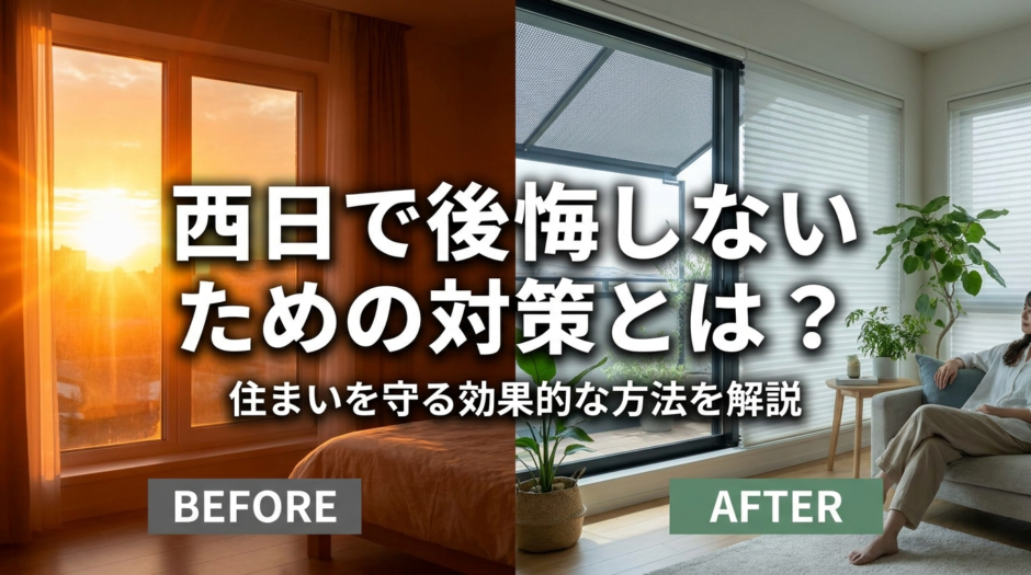 西日で後悔しないための対策とは？住まいを守る効果的な方法を解説