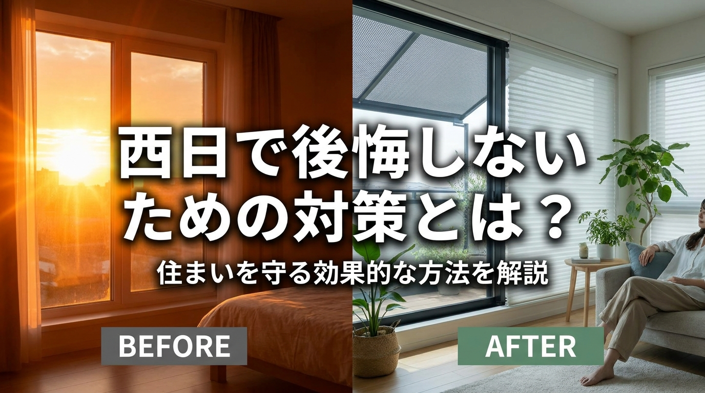 西日で後悔しないための対策とは？住まいを守る効果的な方法を解説