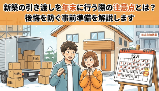 新築の引き渡しを年末に行う際の注意点とは？後悔を防ぐ事前準備を解説します