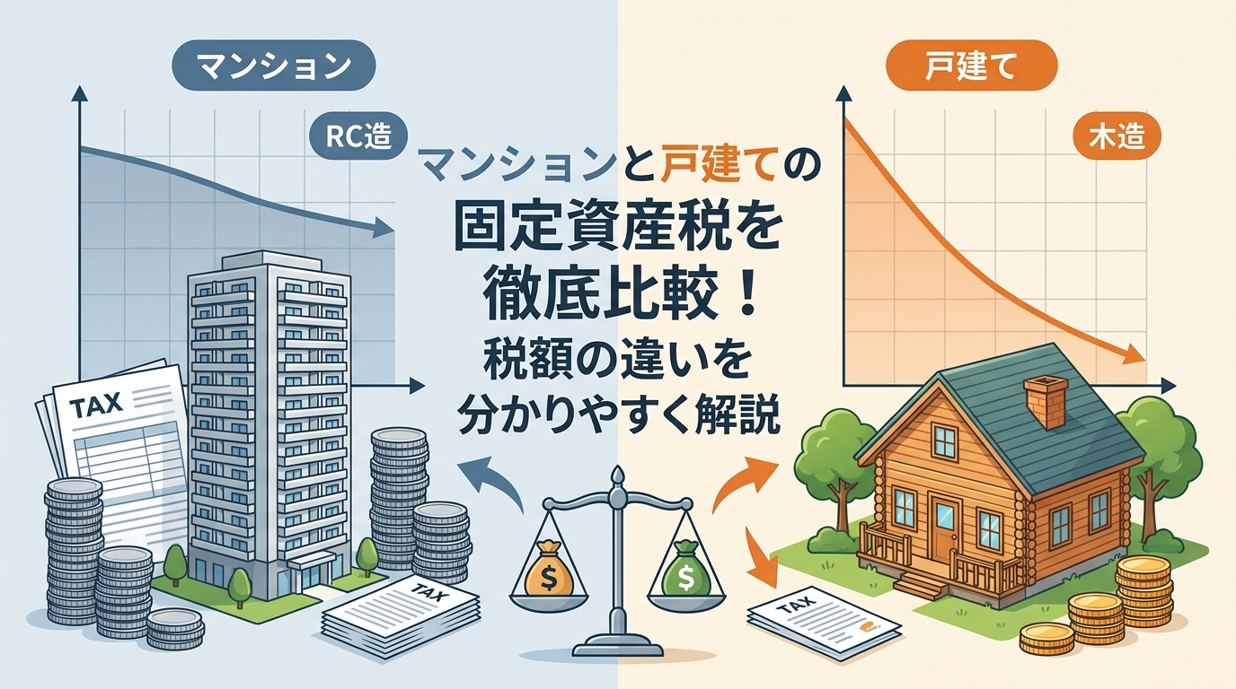 マンションと戸建ての固定資産税を徹底比較！税額の違いを分かりやすく解説