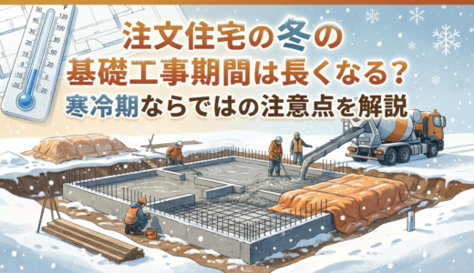 注文住宅の冬の基礎工事期間は長くなる？寒冷期ならではの注意点を解説
