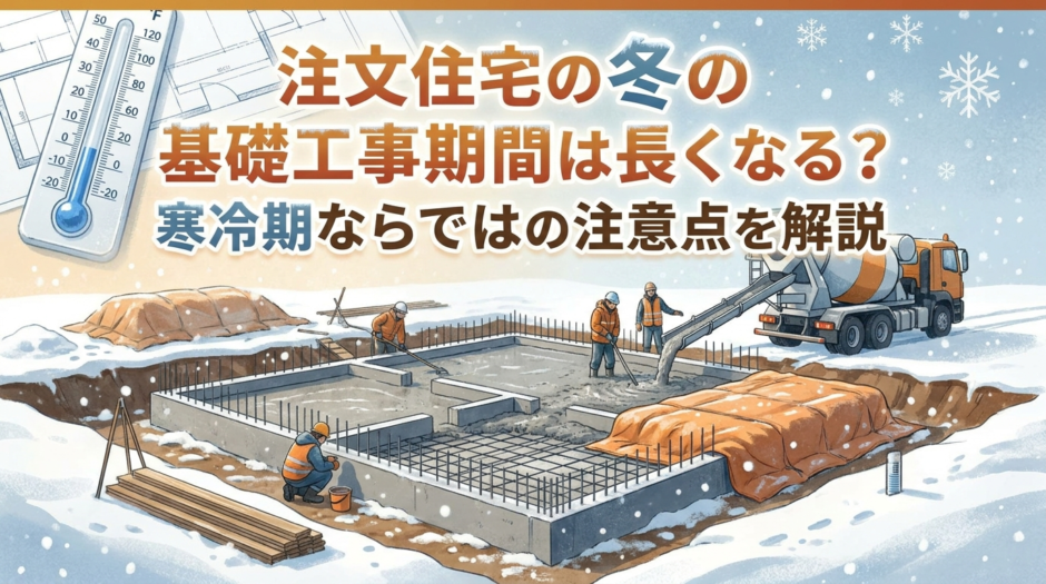 注文住宅の冬の基礎工事期間は長くなる？寒冷期ならではの注意点を解説